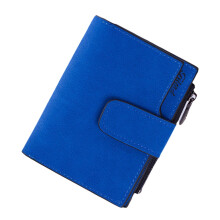 Hirigin Zipper Pocket Women's Casual Bifold Wallet, Blue