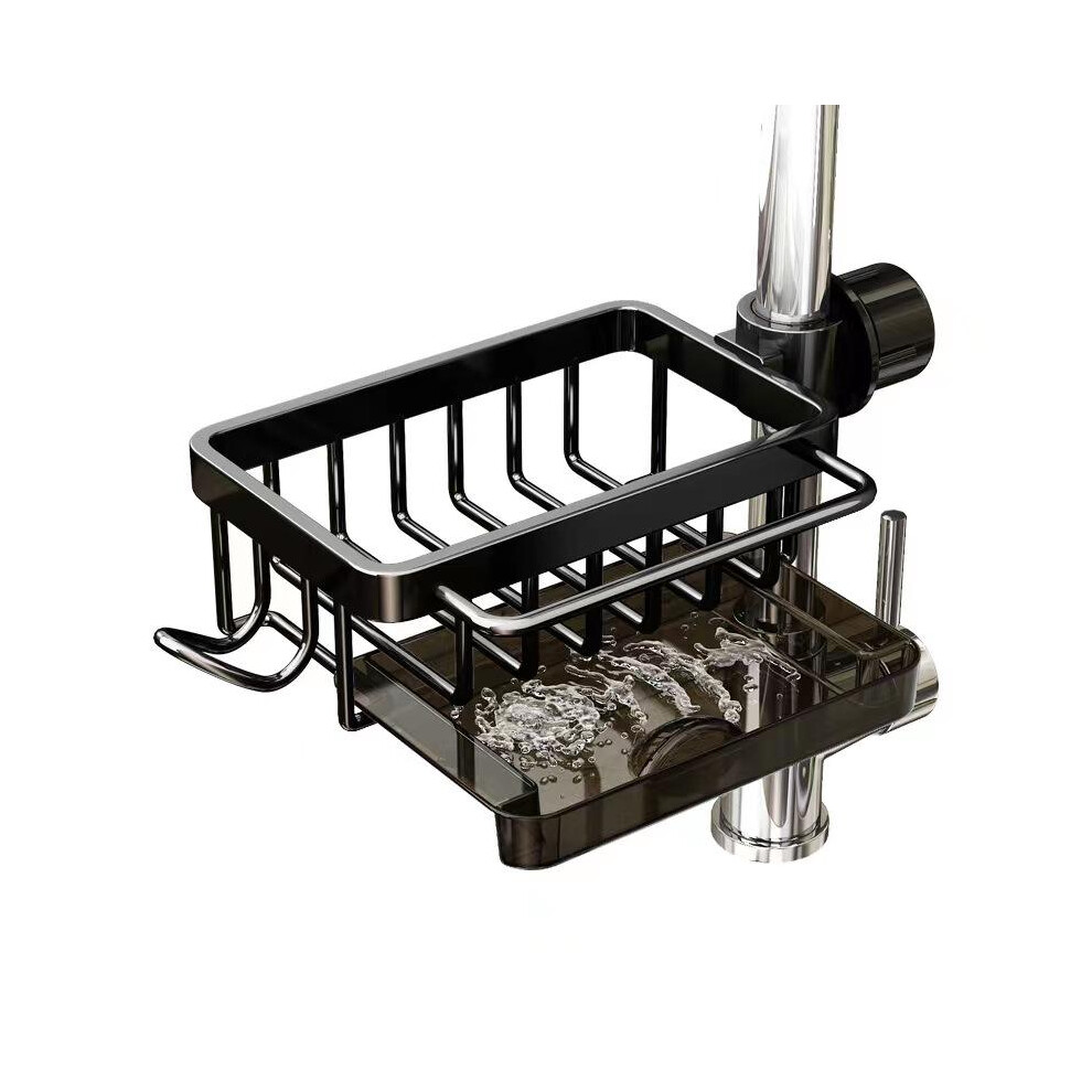 Kitchen Faucet Storage Rack Dishwashing Sink Sink Sink Supplies Household Drain Basket Multifunctional Rack Ï¼Black On The Rightï¼ 769225509964