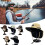 Outdoor Breathable Sun Hat Polyester Mask Neck Flap-Black 3