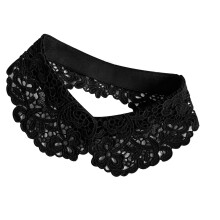 MContemporary Faux Collar Insert With Intricate-Black