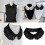 MContemporary Faux Collar Insert With Intricate-Black 2