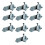 10Pcs PreTied Necktie With Snap Button Closure-Light Gray 1