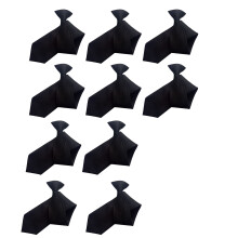 10x PreTied Clip On Tie For Women Men Easy Snap Fastener-Black