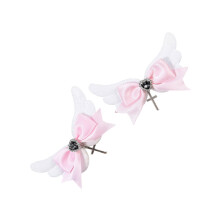 Nonslip Bows Hair Clip For Toddlers-Pink Left and left models