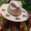 Western Sun Hat with Prism Rainbow Effects-Beige braided 7