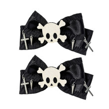 Uniqueness Hair Barrettes Skull And Pass Theme Lightweight-1