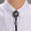 Elegant Western Bolo Tie Alloy Tip Adjustable Leather-Silver 6