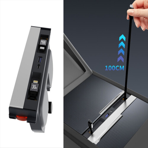 Car Smart Docking Station TYPE-C+for Interface Docking Station Telescopic Rope for Model Y 1