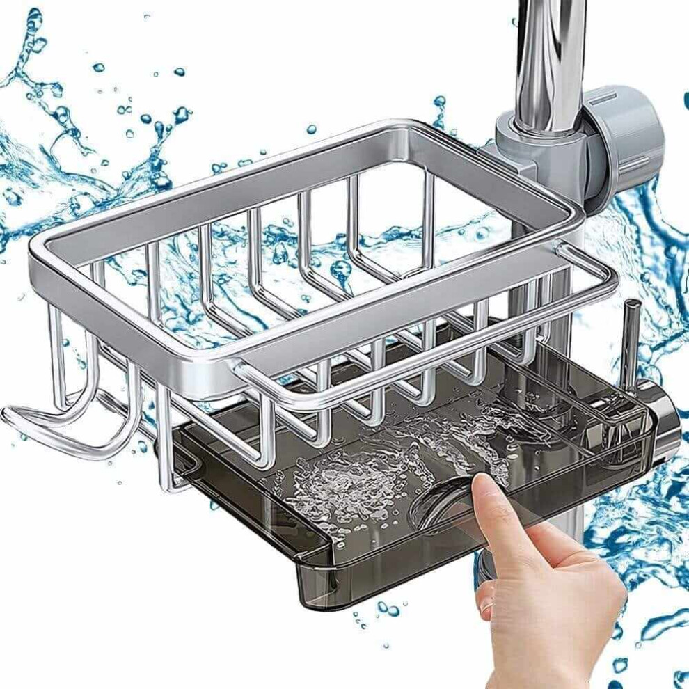 Kitchen Faucet Storage Rack Dishwashing Sink Sink Sink Supplies Household Drain Basket Multifunctional Rack Ï¼Silver On The Leftï¼ 769225509933