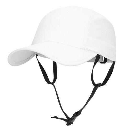 Outdoor Sun Protection Hat Adjustable Strap Windproof-White