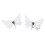Adjustable Hair Clip With Butterfly-White Left and left models 1