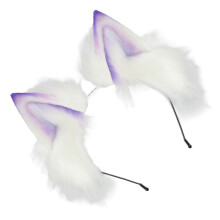 Plush Anime Cats Ears Headbands For Cosplays Halloween-Purple