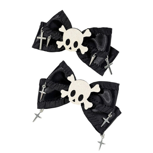 Uniqueness Hair Barrettes Skull And Pass Theme Lightweight-1 1
