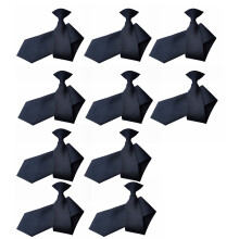 10 STKS Clip-on stropdas voor volwassen kinderen met-Marineblauw