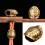 Tortoiseshell Metal Beads for Creative Paracord Projects-Yellow 3