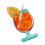 Creative Beverage Garnish Clip Acrylic Claw For-Orange Soda 1