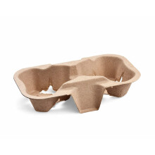 Pack of 50 Drinks Holder Carry Tray Cup Holder 2 Cups Coffee to Go 19 x 11 cm PAP  Recycled