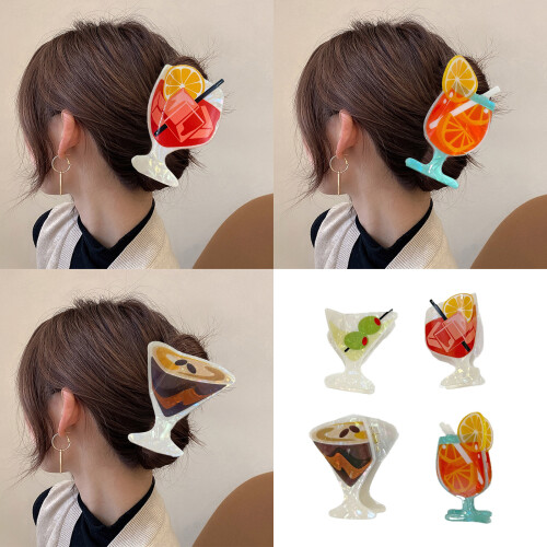 Creative Beverage Garnish Clip Acrylic Claw For-Orange Soda 2