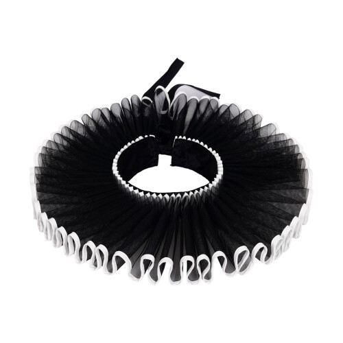 Collier de mode Halloween élégant collier de-Sac noir bord blanc