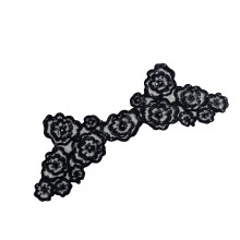 Patchs en tissu à paillettes en maille, pour décoration de-Noir