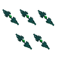 Chinese Cheongsam Buckle Frog Button Fasteners-dark green
