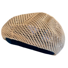Béret tricoté léger pour femmes, mélange de coton et de-Kaki