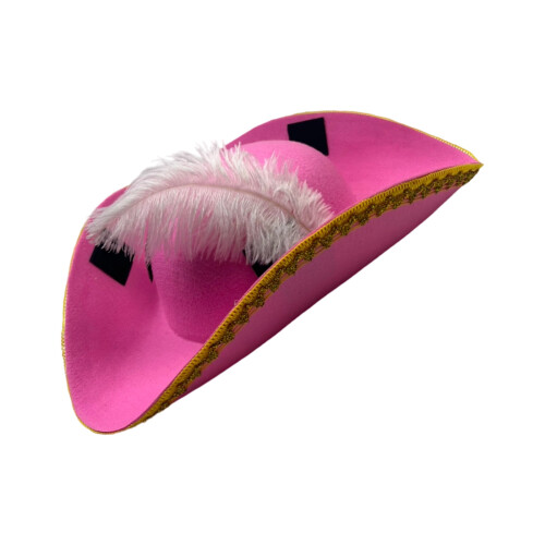 Casquettes Fedoras brodées pour Costume de Pirate,-Rose