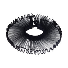 Ruffled Pattern Neck Capes Retros Adjustable Choker-Black