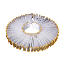 Elegant Elizabethan Clown Collar-White bag gold edge