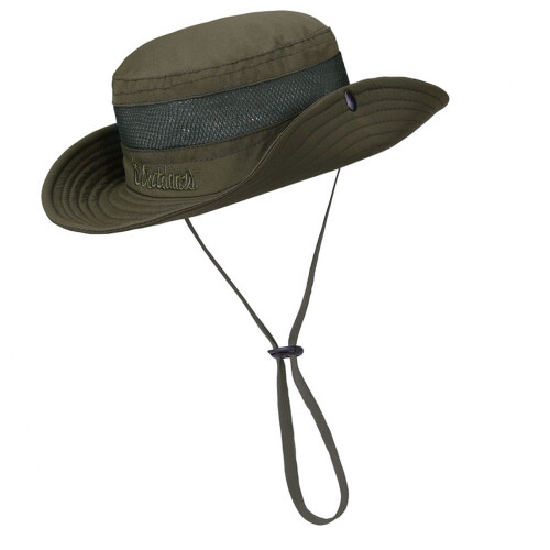Breathable Children Mesh Sun Hat Adjustable-Military Green