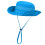 Kids Foldable Wide Brims Sun Hat Breathable Mesh-Sky Blue 1