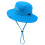Kids Foldable Wide Brims Sun Hat Breathable Mesh-Sky Blue 4