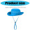 Kids Foldable Wide Brims Sun Hat Breathable Mesh-Sky Blue 3