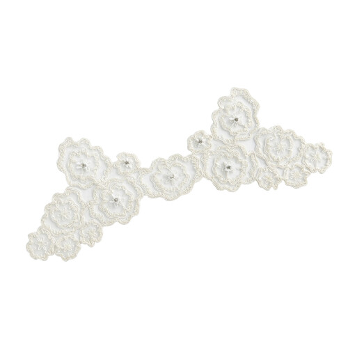 Glittering Sequins Applique Sewing On Fabric Applique-apricot