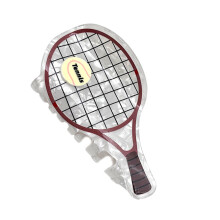 Trendy PVC Hair Claw Tennis Racket Hairpin For Women-White