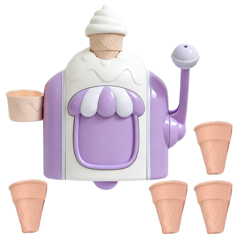 Toddler Bath Toy Ice Cream Machine Foam Maker Toy Interaction