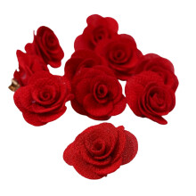 Rose bloemvorm haarclip 10 stuks Klassieke sterke greep-Rood