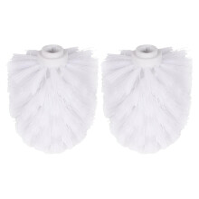 Replacement Head for Toilet Brush with Stiff Bristles, 8 x 9.5 cm (White)