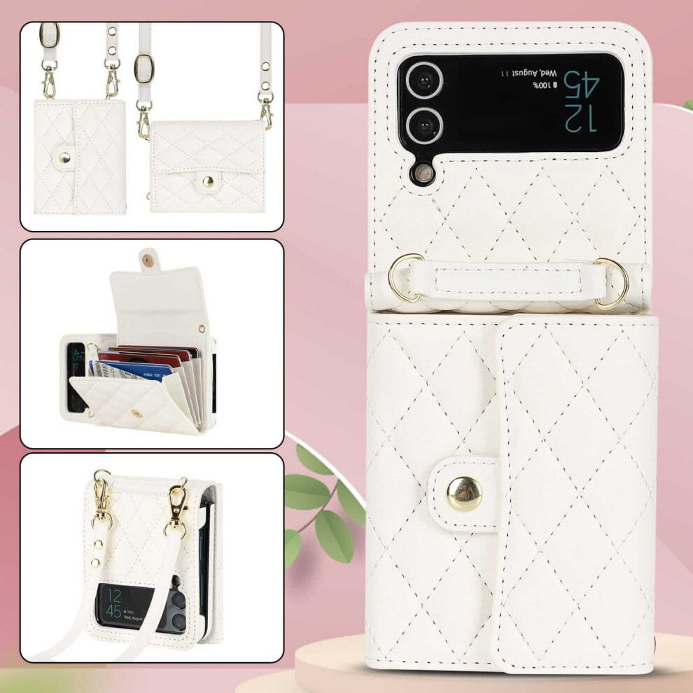 Crossbody Folding Phone Case Leather Case Accordion Phone Case Protective Case Suitable For Galaxy Z Flip 3 769225513312