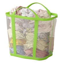 Household Large Capacity Foldable Clothes Storage Basket Bathroom Wall-Mounted Laundry Basket (Green, L)