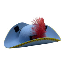 Embroidery Fedoras Caps for Pirate Costume Cosplay-Light blue