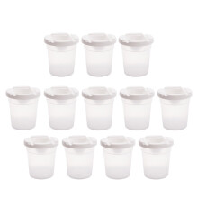 Reusable Watercolor Brush Washing Cups with Lid for-12pcs