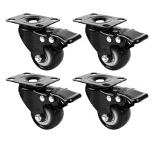Lenkrollen casters, 4 pieces, 50 mm, faux furniture casters, trolley with brake, swivel, 200 kg