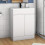 AICA 500mm Free Standing 2 Doors Bathroom Vanity Unit with Ceramic Basin,Matte White - Ceramic Basin 1