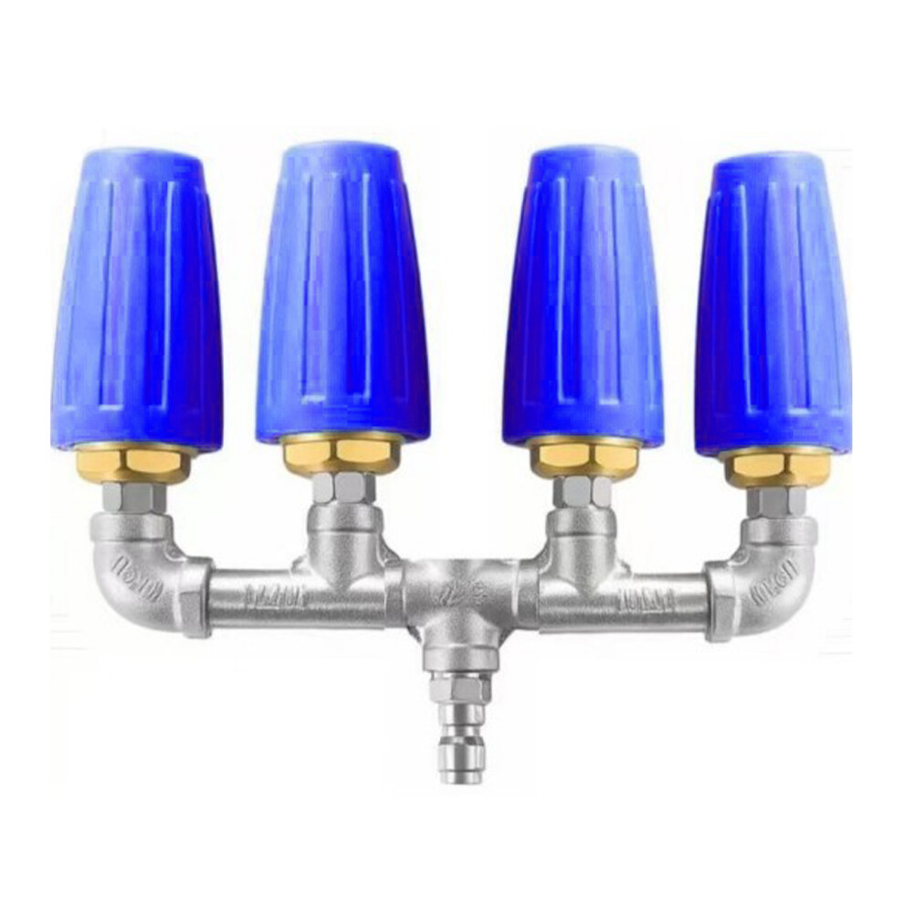 4Head Turbines Nozzle Pressure Washer Rotating Sprinkler-Blue 7696001148709