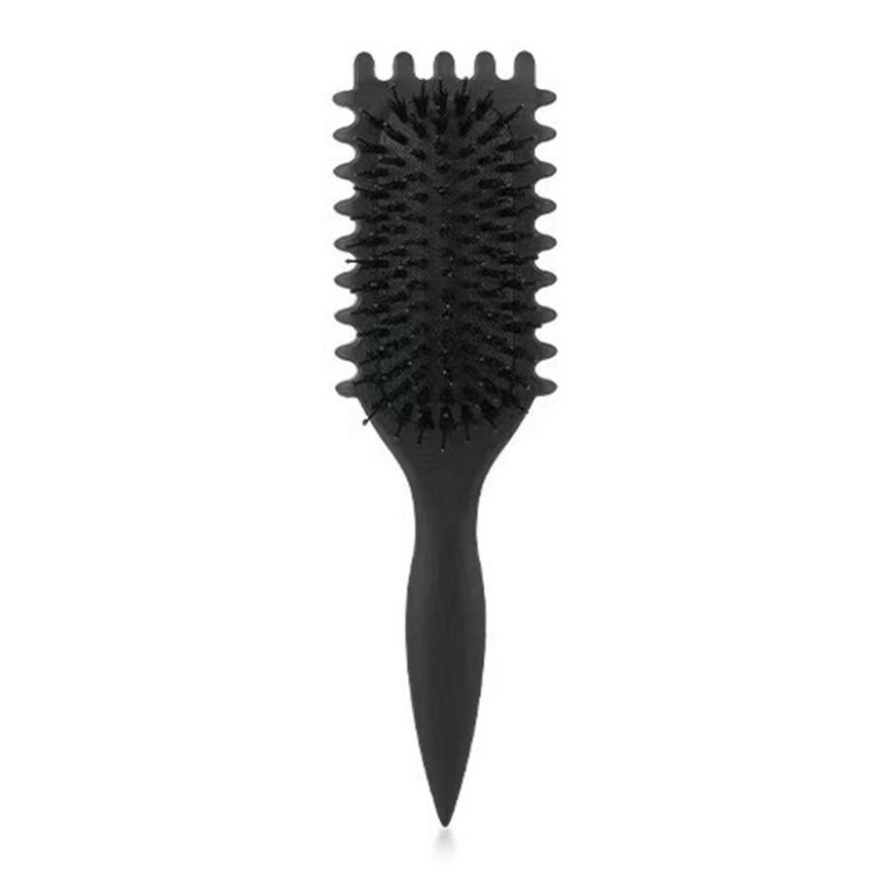 Xske Tec New Curling Comb Air Cushion Massage Comb Hairdressing Comb (Black)