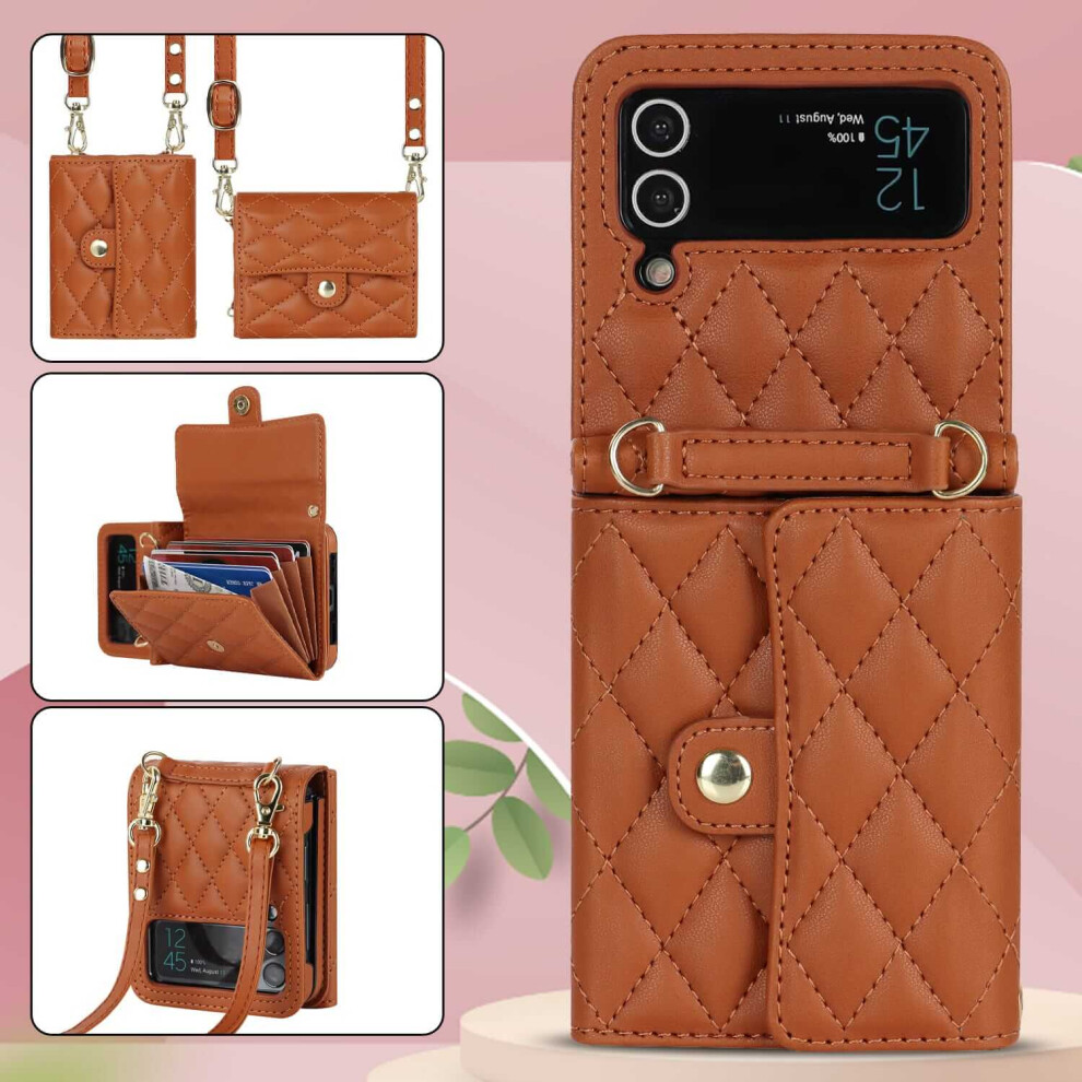 Crossbody Folding Phone Case Leather Case Accordion Phone Case Protective Case Suitable For Galaxy Z Flip 7 769225513480