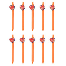 10Pcs Nurse Theme Ballpoint Pens 1.0mm Black Inks-Orange