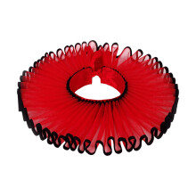 Ruffled Pattern Neck Capes Retros-Red envelope black b