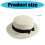 Breathable Braided Straw Hat With Elegant Bows-White 4